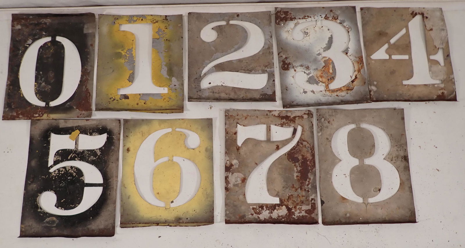 Tin Train Car Number Stencils (1 of 4)