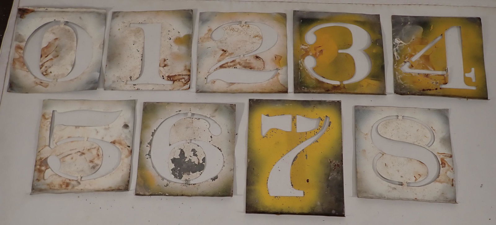Zinc Train Car Number Stencils (1 of 3)
