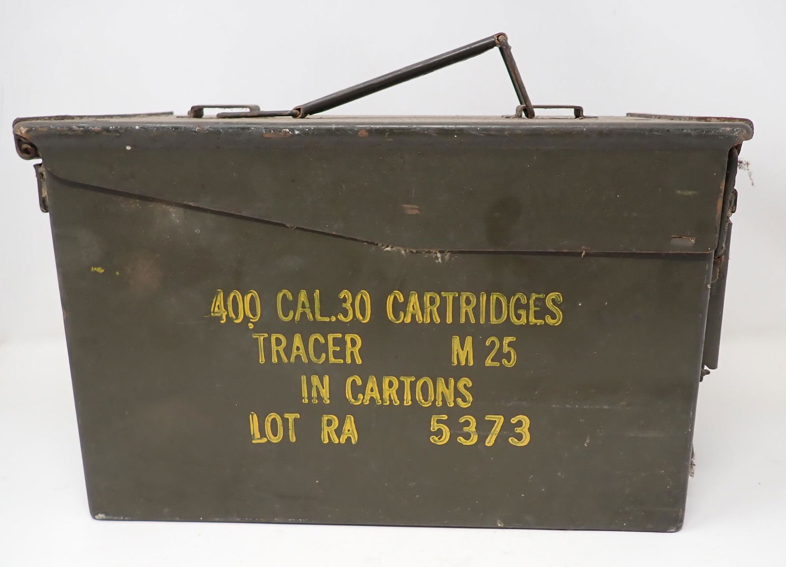 Military 30 Cal Tracer Cartridges Ammo Box (1 of 3)