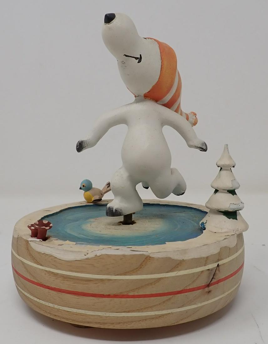 1970's Reuge Snoopy Music Box: United Features Syndicate Snoopy is apprx 5 1/2" tall.
