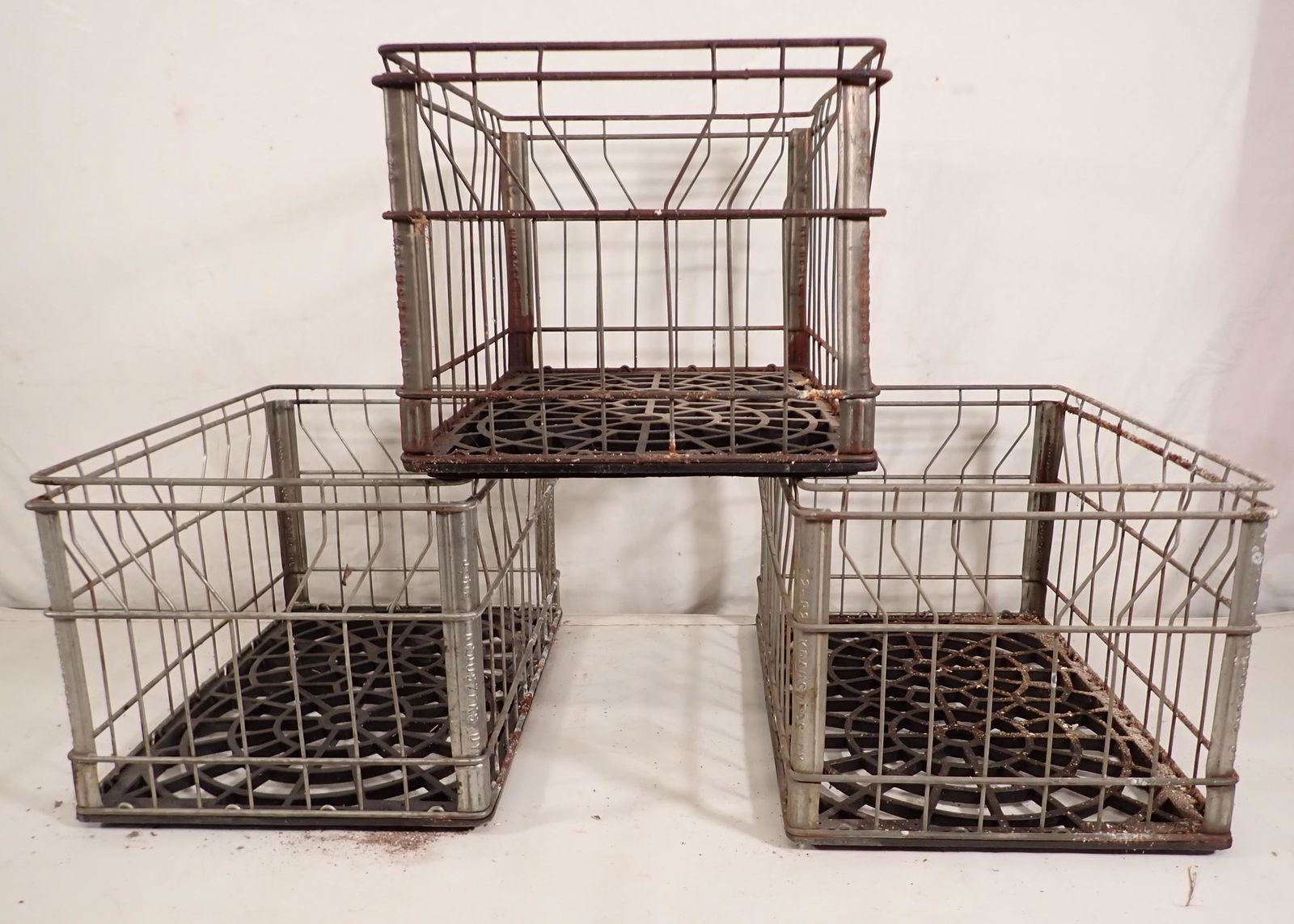 3 1980's Krauszer's Dairy Wire Milk Crates (1 of 2)