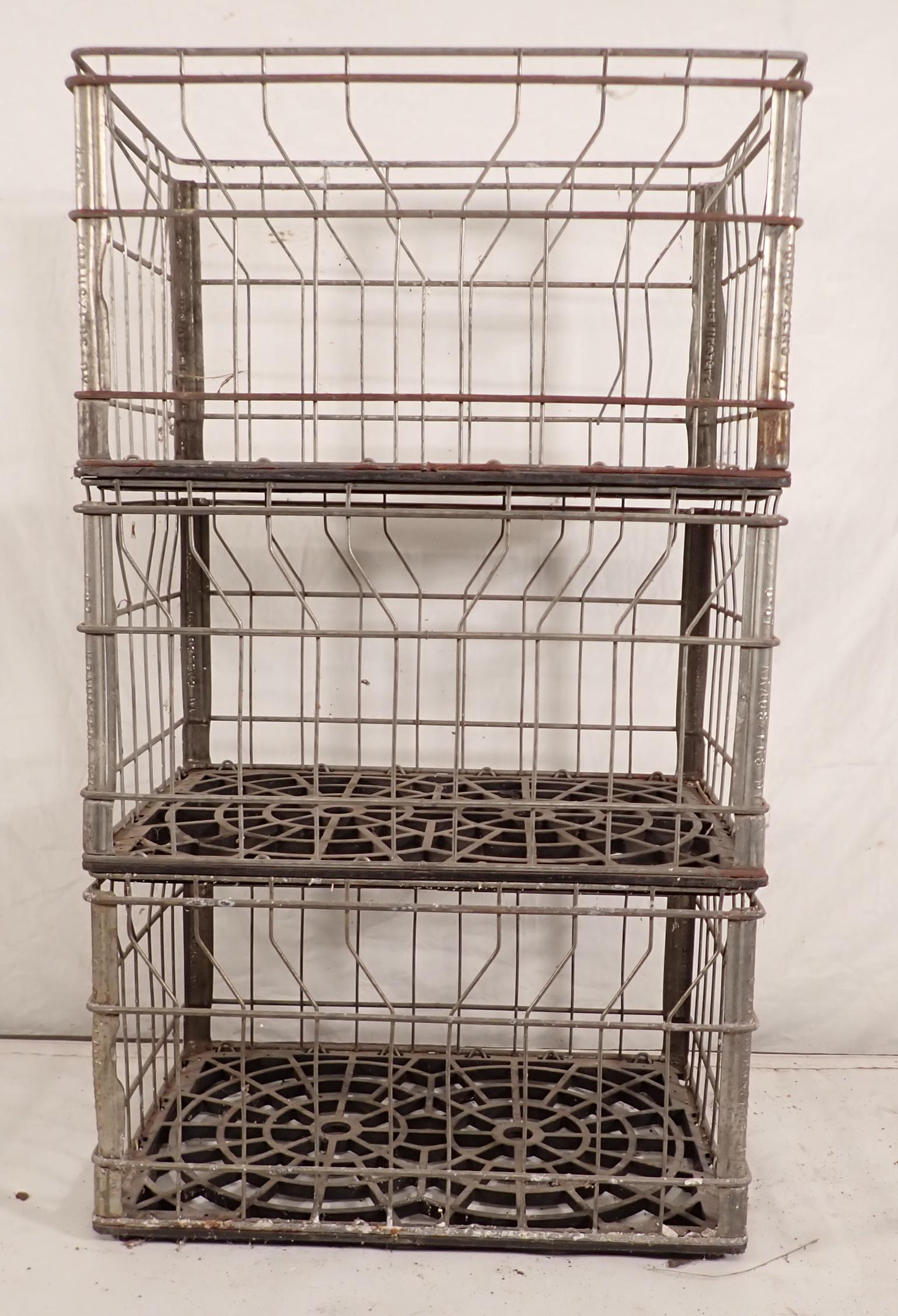 3 1980's Krauszer's Dairy Wire Milk Crates (1 of 1)