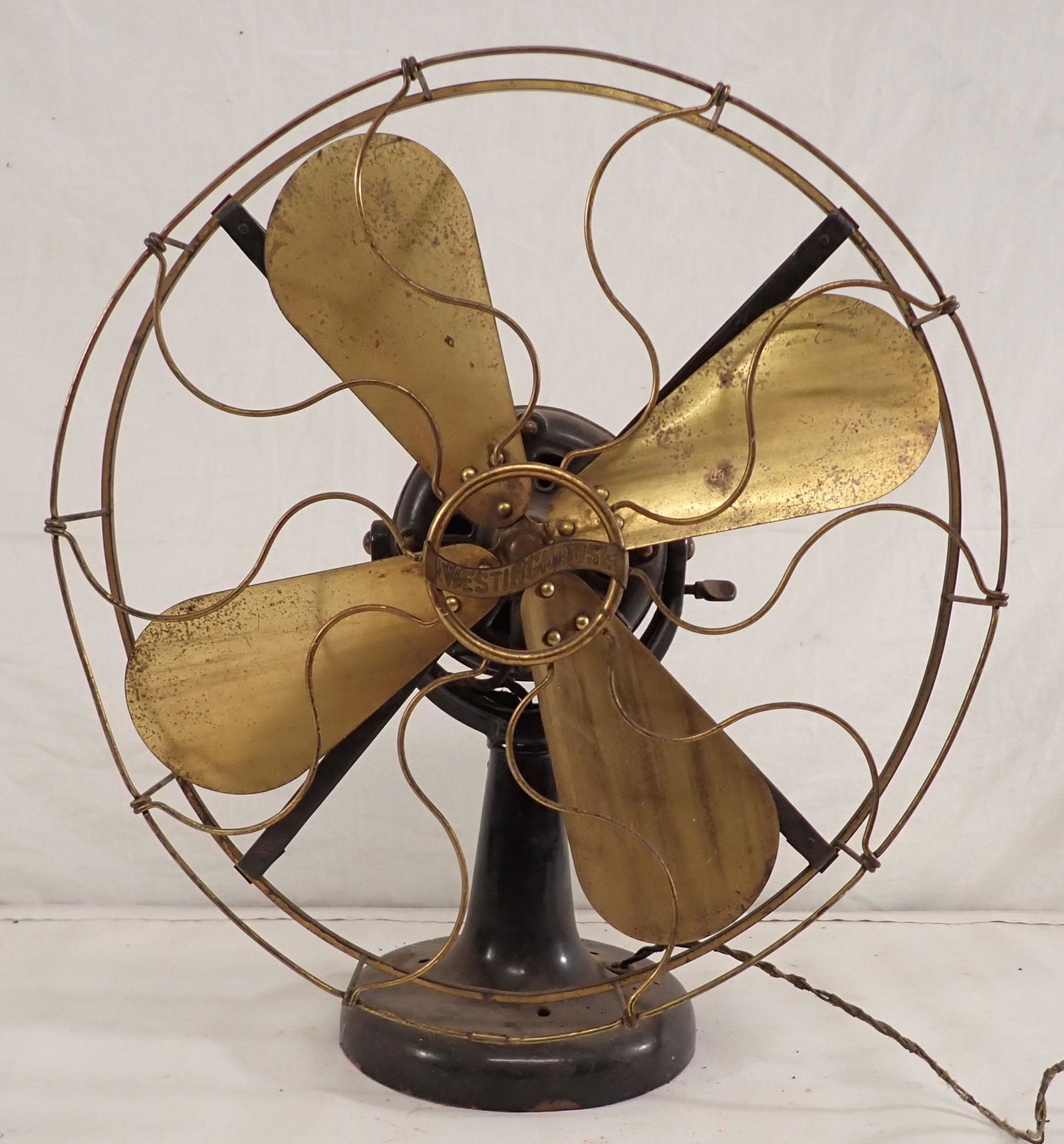 Westinghouse Brass Cage & 4 Blade Fan (1 of 6)