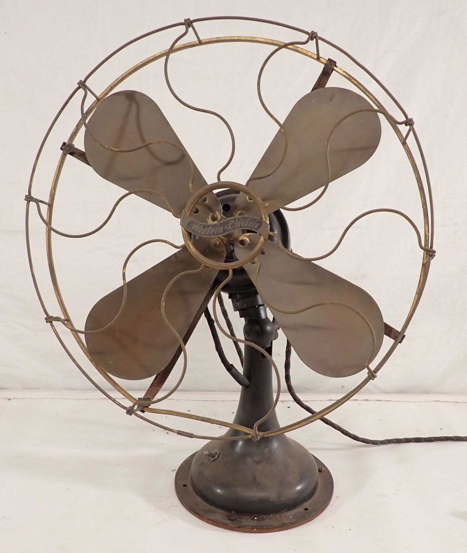 Western Electric Brass 4 Blade & Cage Fan (1 of 7)