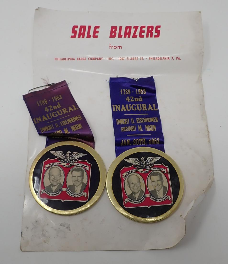 Eisenhower Nixon 1953 Inaugural Buttons (1 of 6)