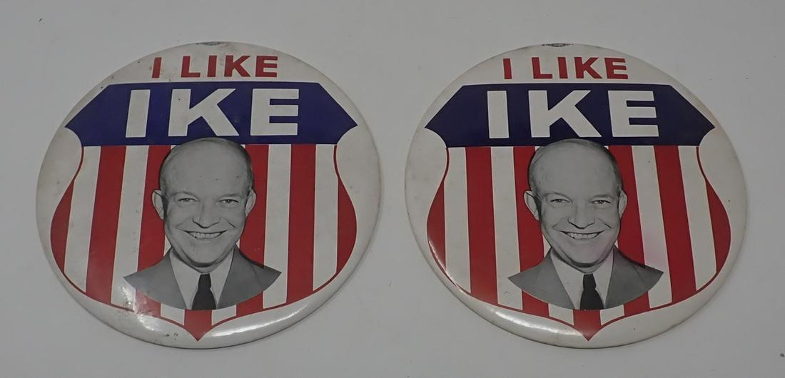 Philadelphia Badge Co I Like Ike Political: Political Displays are approx 6" in diameter
