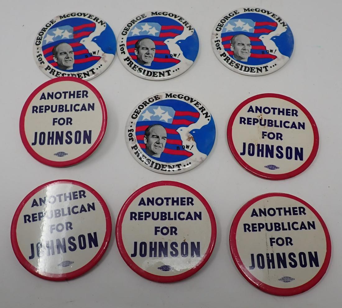 George McGovern Johnson Political Pinbacks (1 of 2)