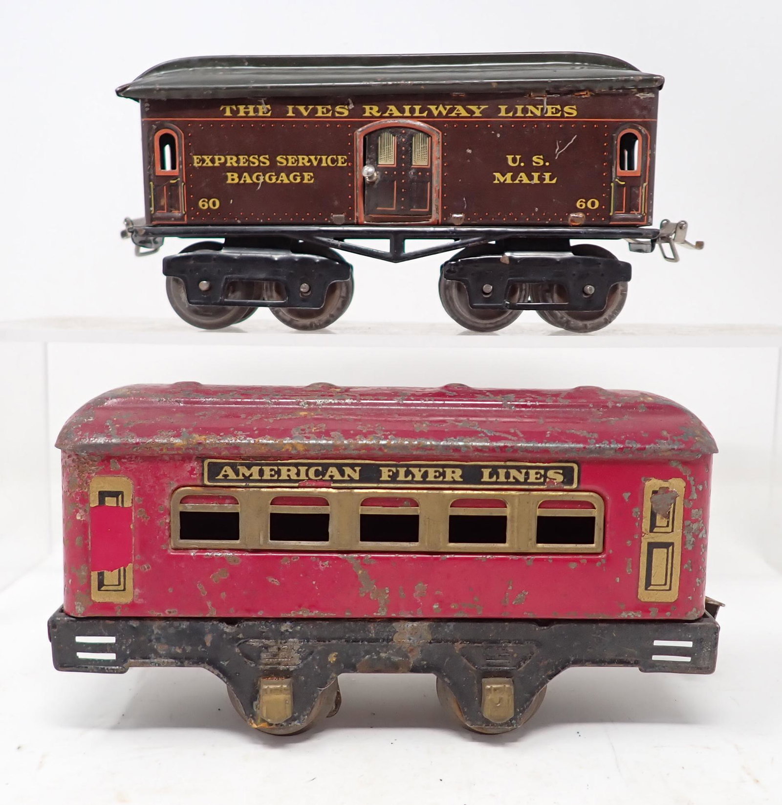 Ives US Mail American Flyer Passenger Cars: Getting all pictured