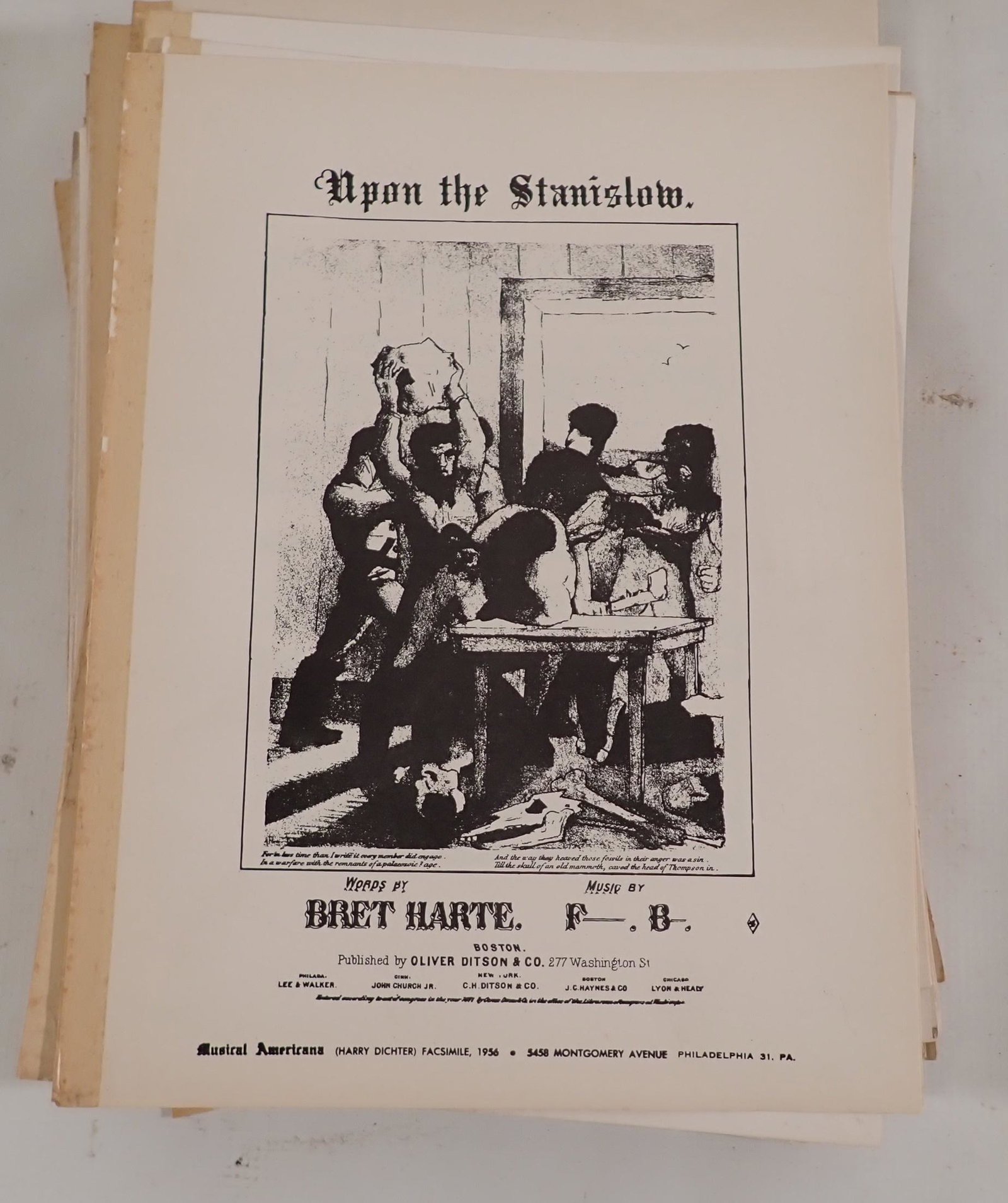 1950's Harry Dichter Sheet Music: Pile of sheet music