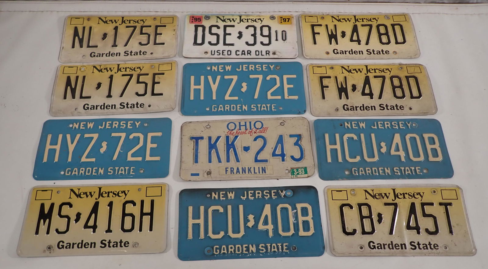 New Jersey & Ohio License Plates: Vintage license plates