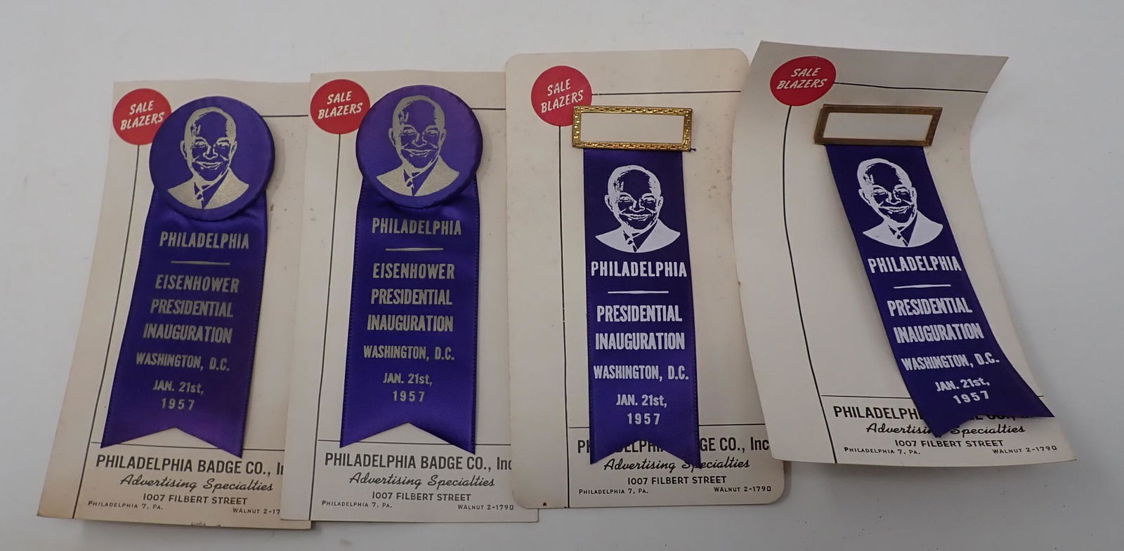 1957 Eisenhower Inauguration Buttons Ribbons (1 of 5)