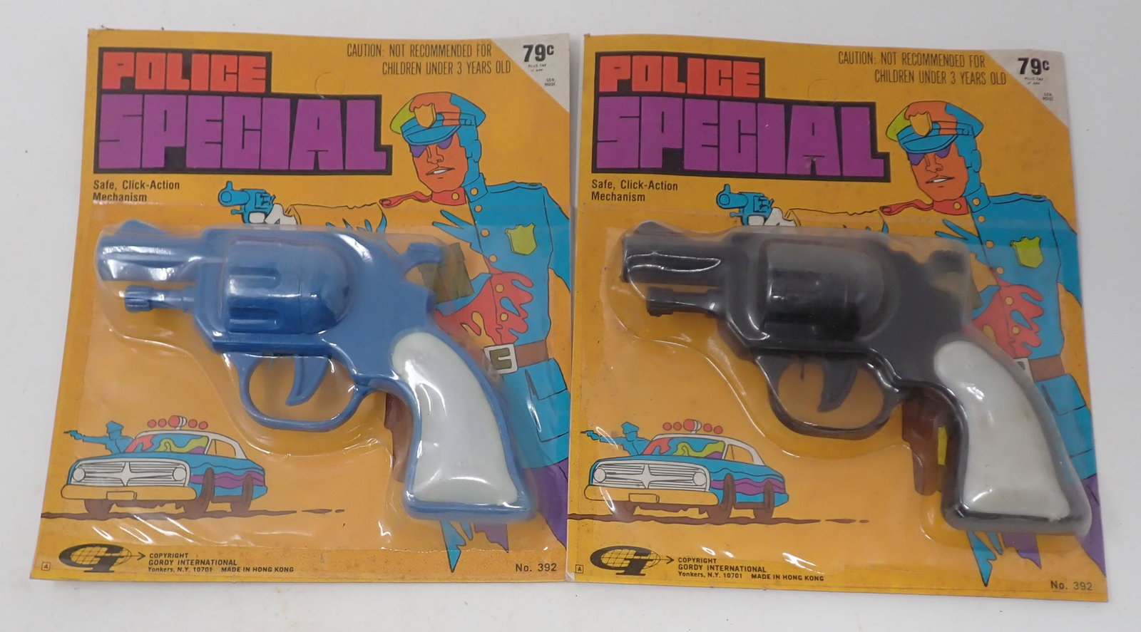 Gordy Police Special Toy Guns: No. 392 in blister packs.