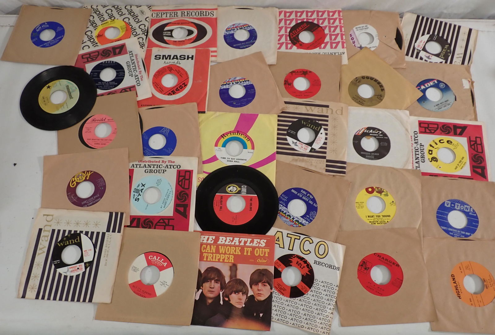 Misc 45 Records incl Beatles Day Tripper (1 of 9)
