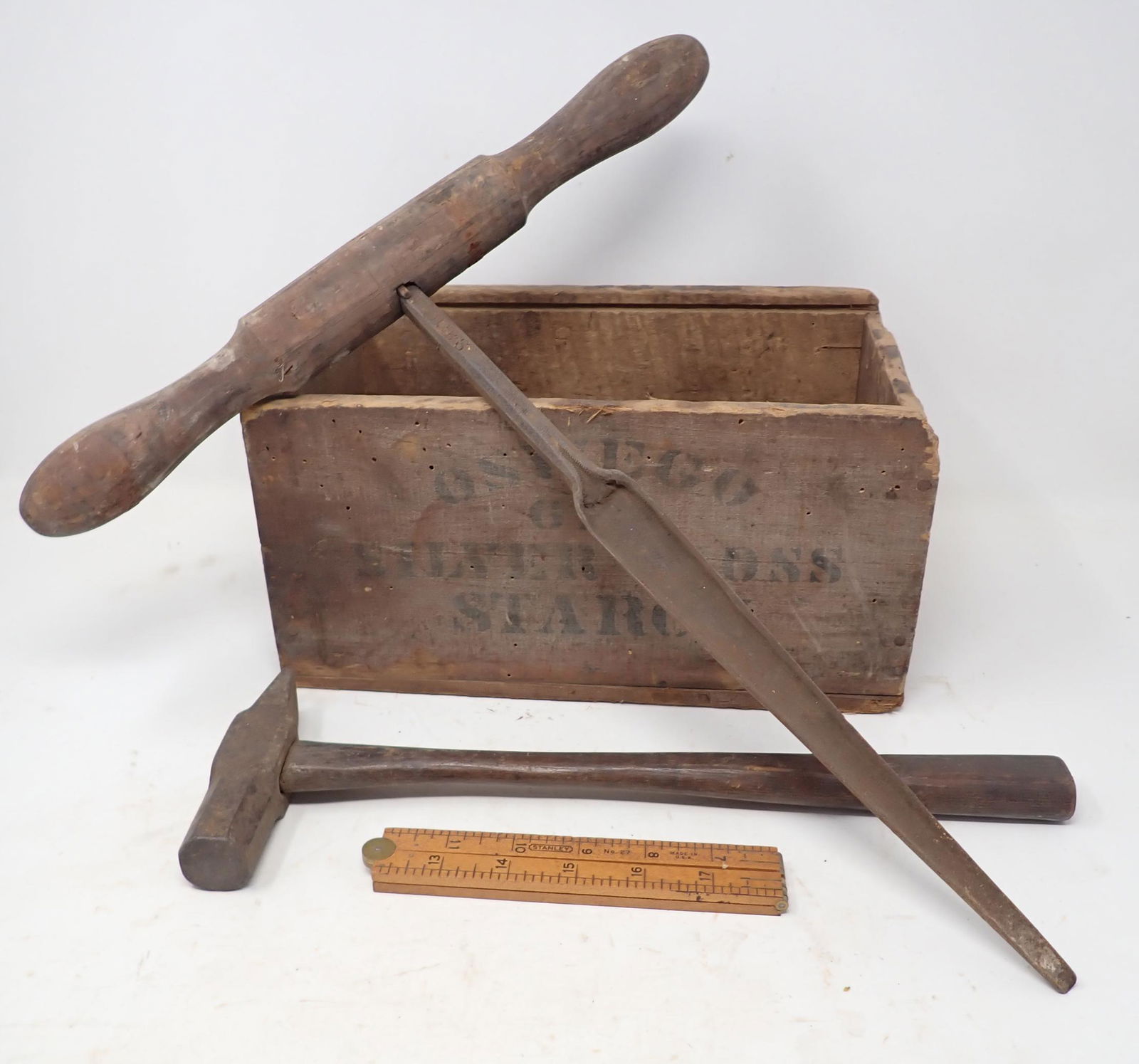 Auger Blacksmith Hammer Stanley No. 27 Rule (1 of 4)