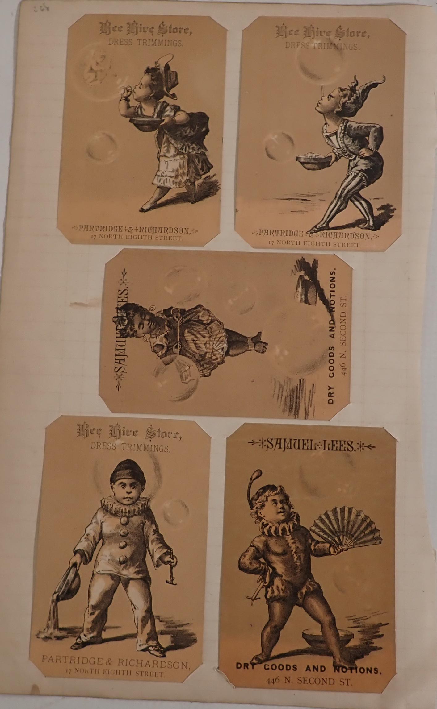 Table Contents of Trade Cards (1 of 12)