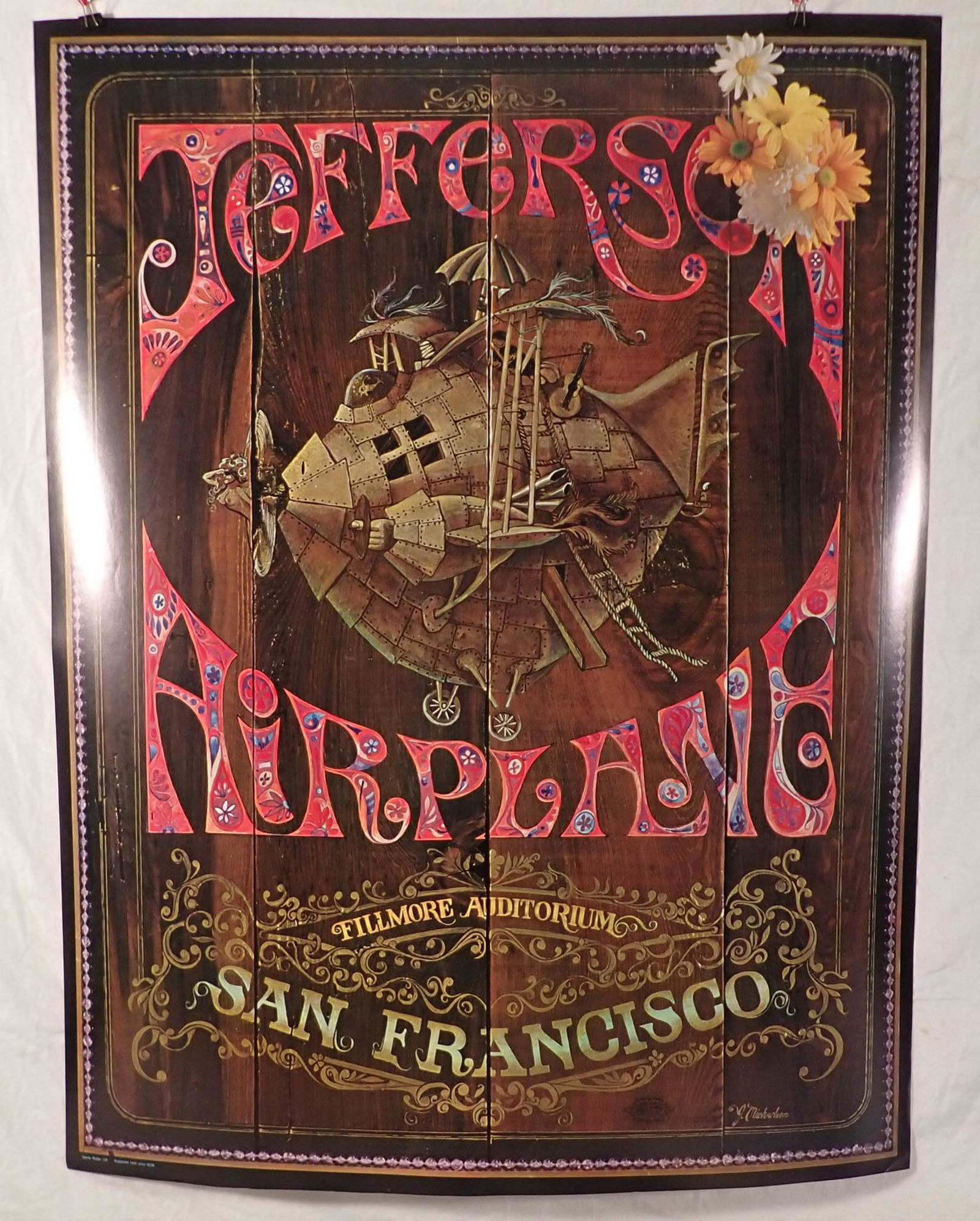 Jefferson Airplane Fillemore Auditorium Poster (1 of 5)
