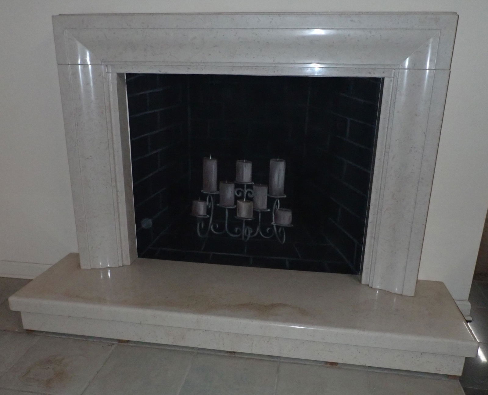 Marble Fireplace Mantle and Base (1 of 6)