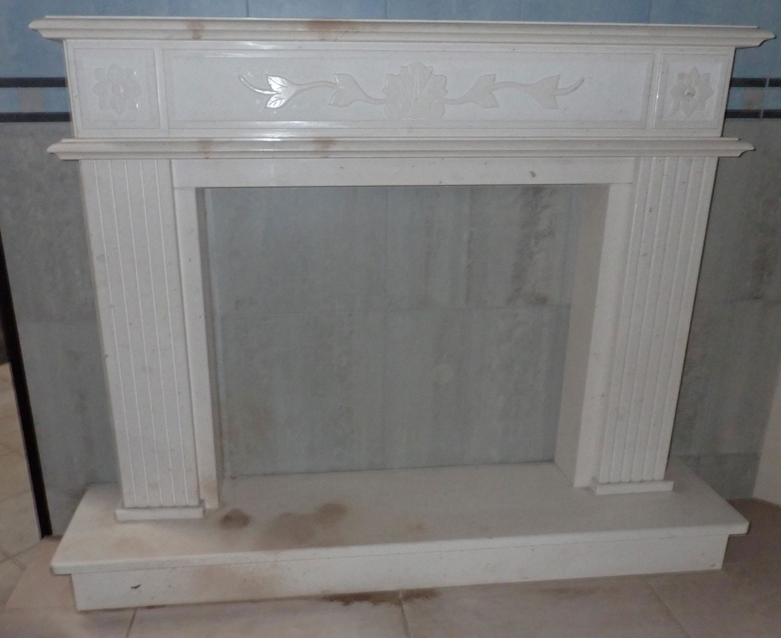 Marble Fireplace Mantle and Base (1 of 6)