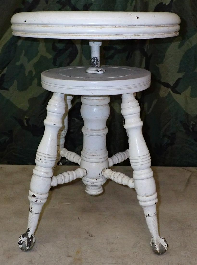 Piano Stool w/ Glass Ball & Claw Feet (1 of 2)