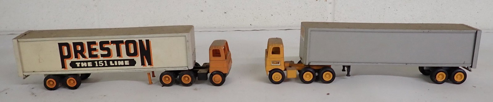 Winross Preston & Yellow Tractor Trailers: Approx 8 7/8" long