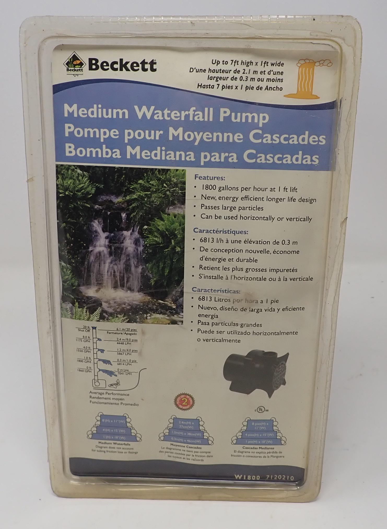 Beckett Waterfall Pump: Pump