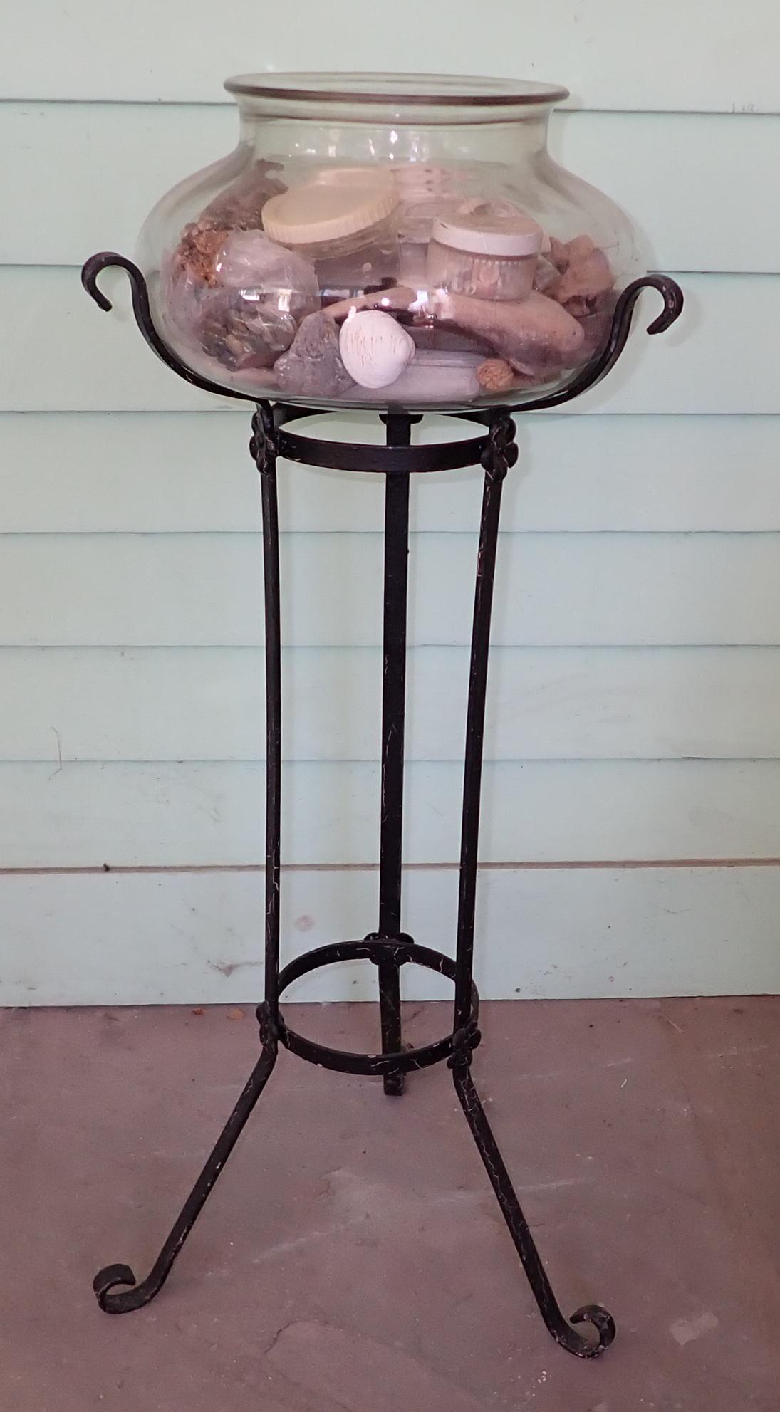 Iron Stand with Seashells Coral & Misc (1 of 4)