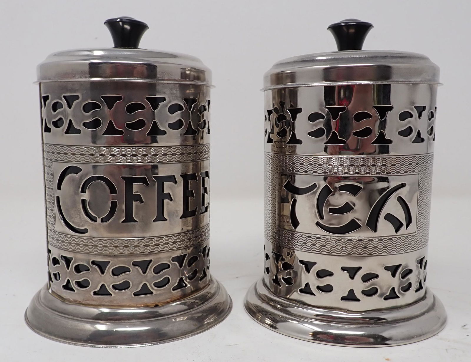 Vintage Silverplate Tea & Coffee Canisters (1 of 1)