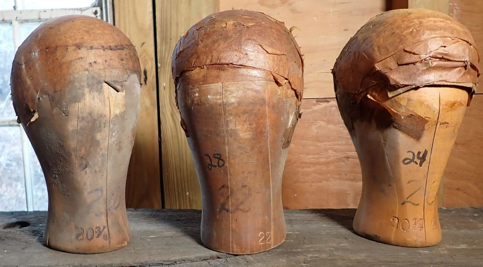 3 Antique ZB Wooden Hat Forms (1 of 4)