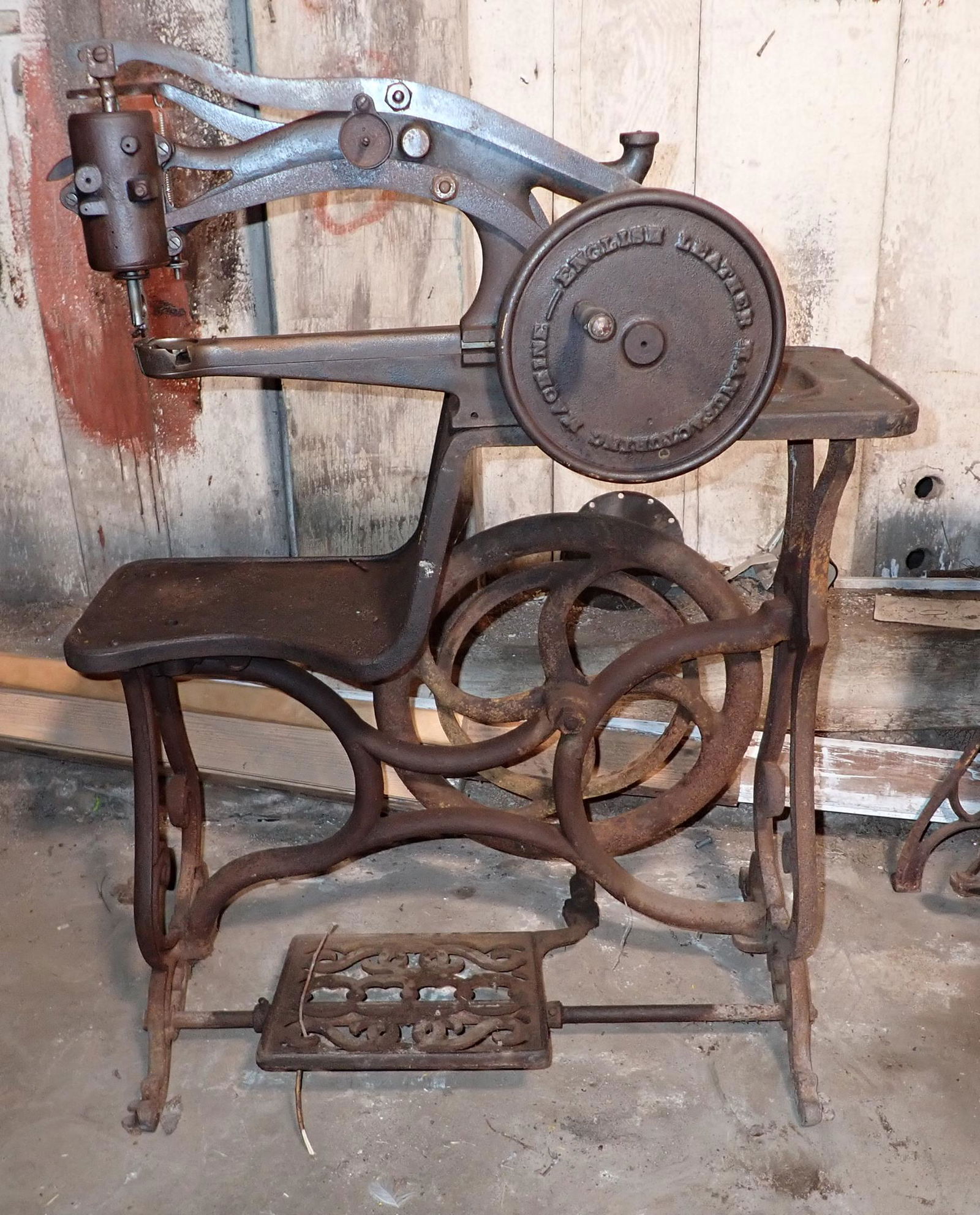 Antique CF Hall Leather Sewing Machine (1 of 15)