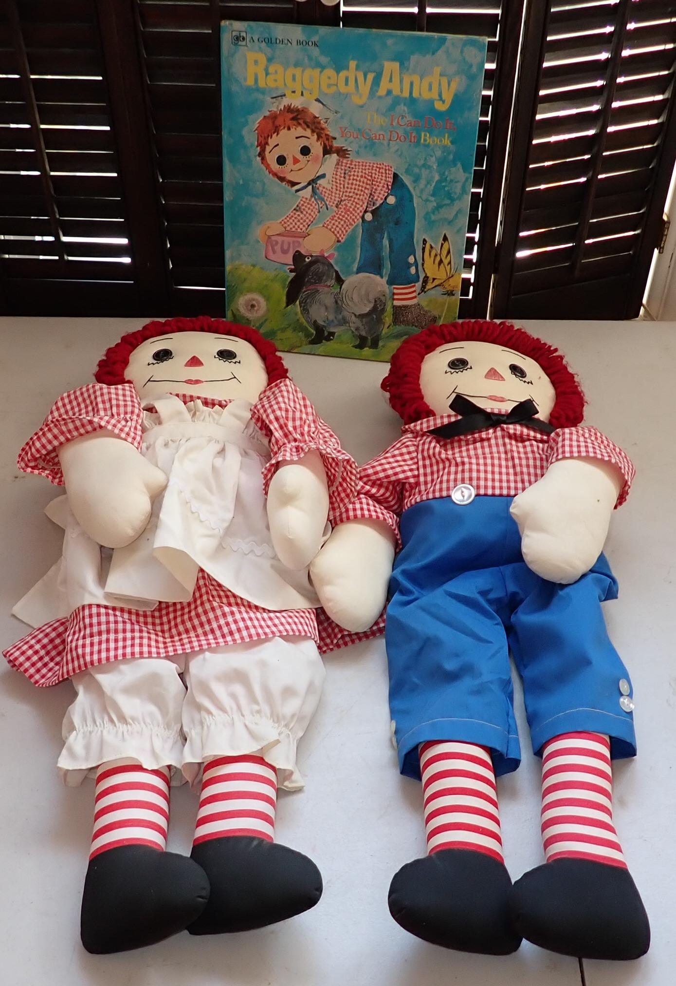 Raggedy Ann & Andy Dolls w/ Golden Book (1 of 3)