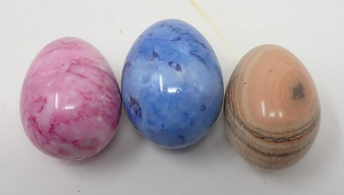3 Marble Eggs: Approx 2 3/4" long