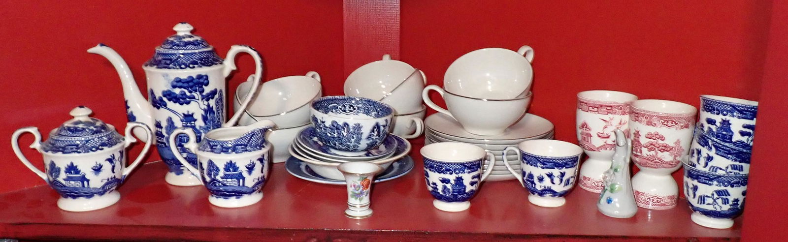 Tea Set & Misc Shelf Contents (1 of 4)