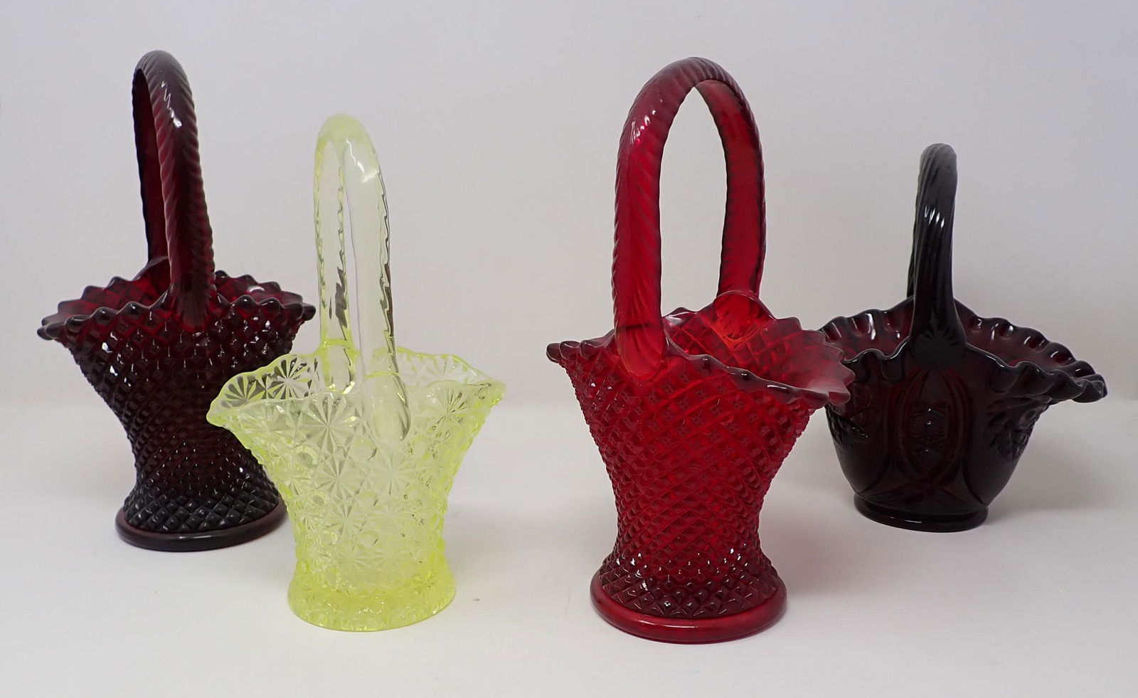 4 Glass Baskets incl Westmoreland (1 of 4)