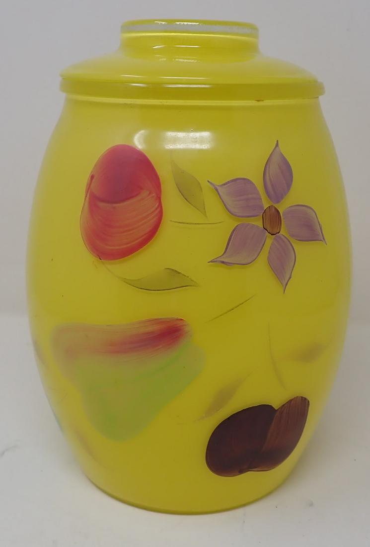 Bartlett Collins Canister: Approx 6 1/4" in diameter and 10" tall
