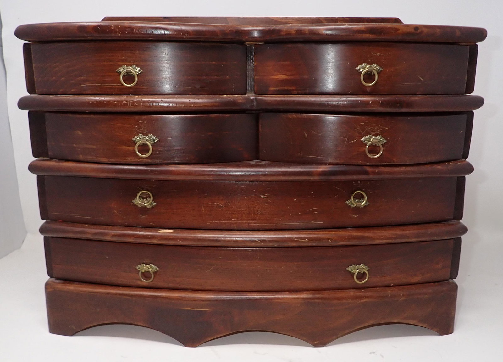 Costume Jewelry & Box: Box is approx 7 1/2" x 16" x 13" tall.
