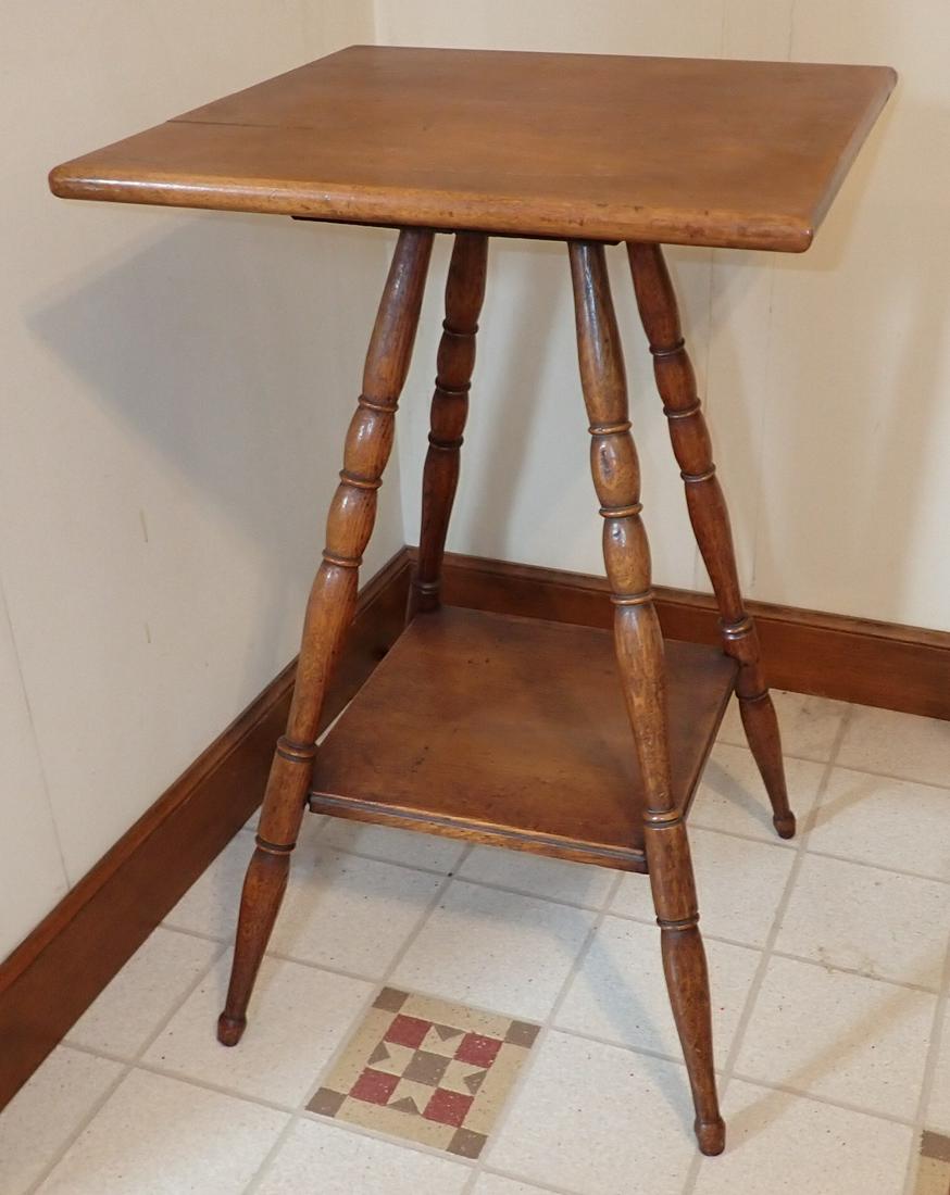 Oak Lamp / Plant Stand Apr 09, 2023 M.J. Stasak Jr. Auction and