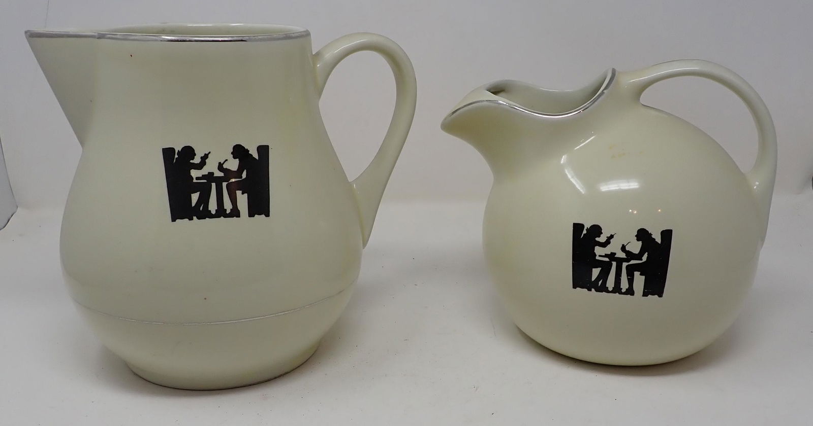 2 Hall's Sihouette Water Pitchers (1 of 1)