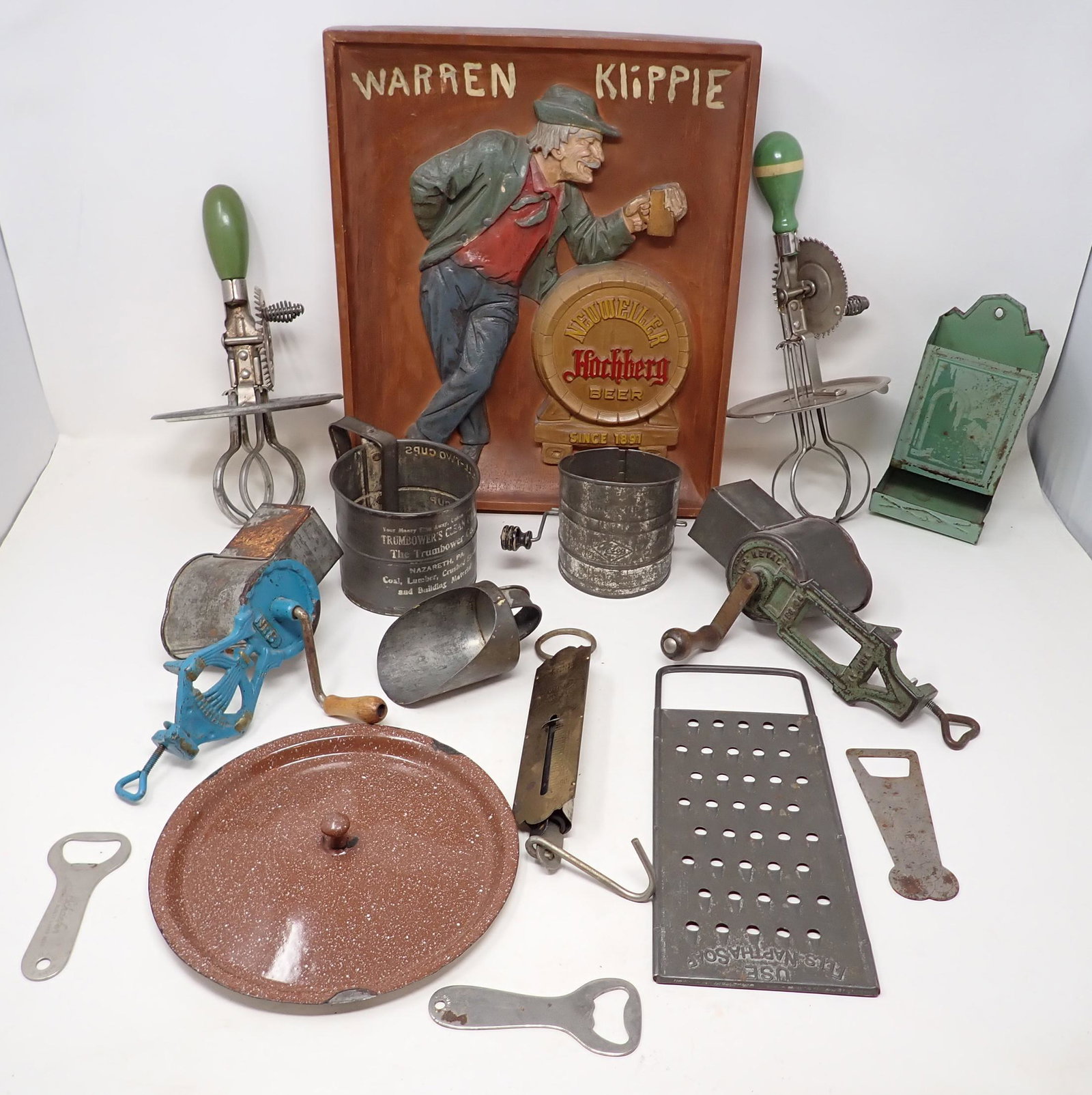 Chalkware Beer Sign Graters Nazareth PA Sifter & Misc (1 of 9)