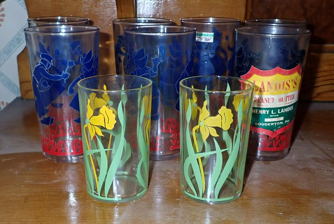 9 Vintage Water & Juice Glasses (1 of 6)