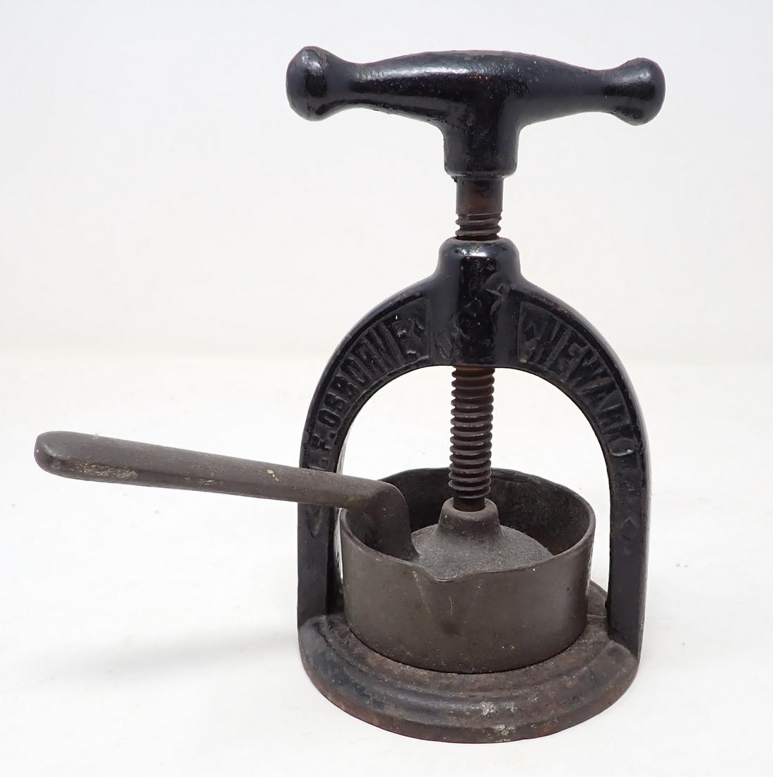 Osborne Meat Juicer Press: Approx 7 7/8" tall ( as pictured)