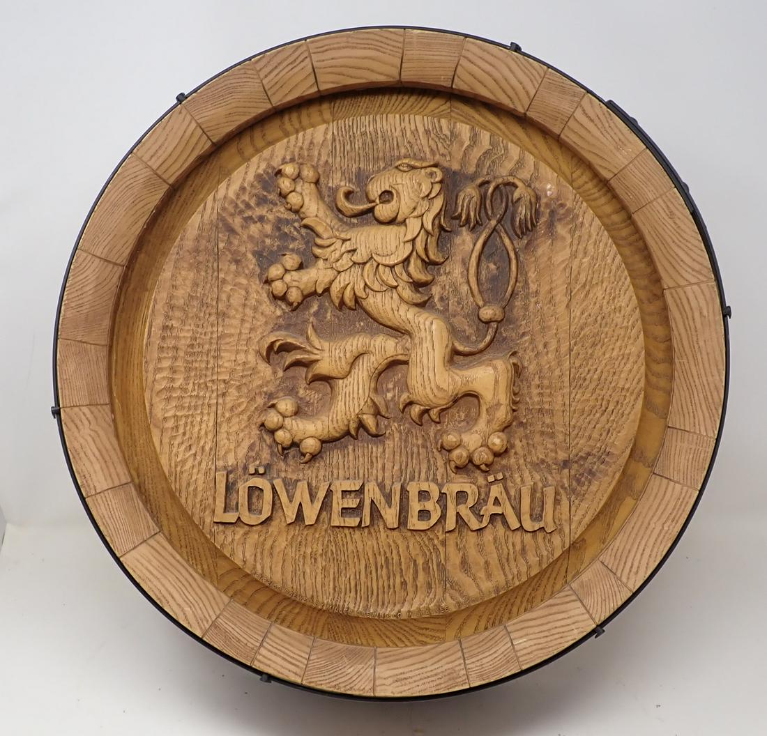 Lowenbrau Plastic Keg Sign (1 of 3)