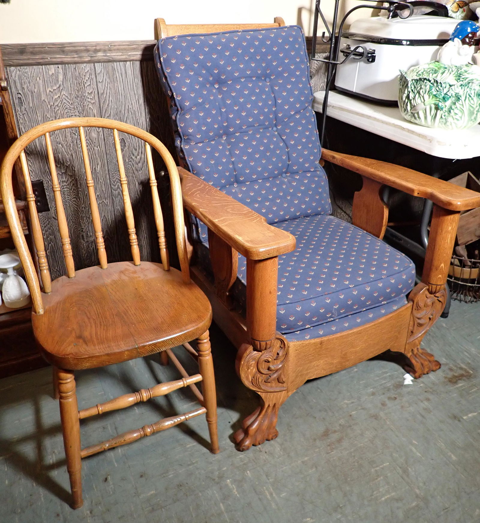 Morris Chair Floor Lamp & Side Chair (1 of 5)