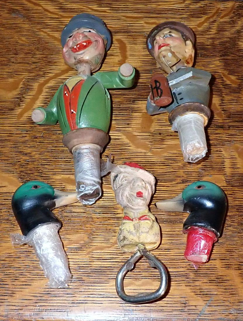 Liquor Dispensers Stoppers Bottle Opener: Longest is approx 6" long