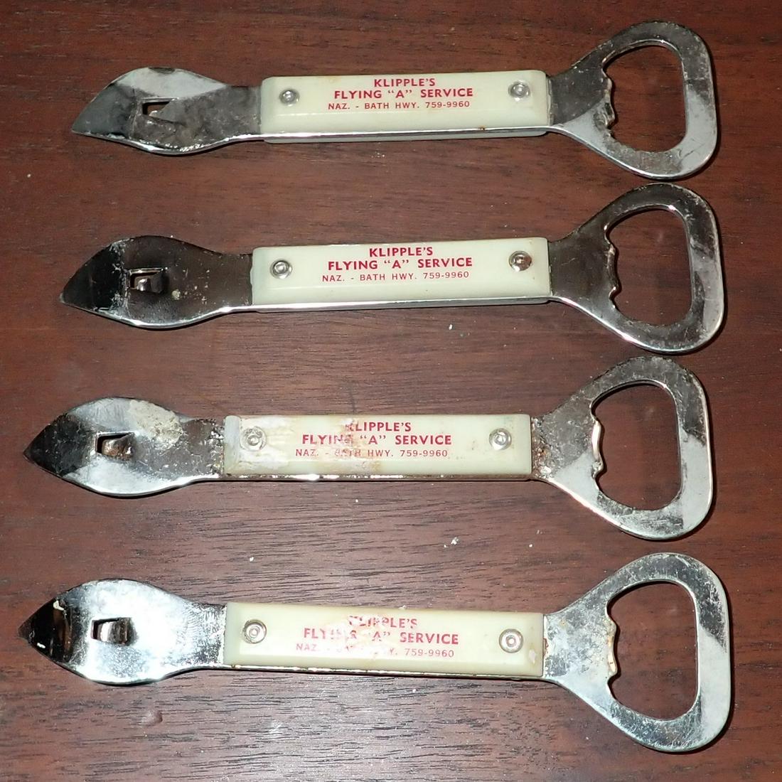 Klipple's Flying A Service Bottle Openers: Approx 5 3/4" long