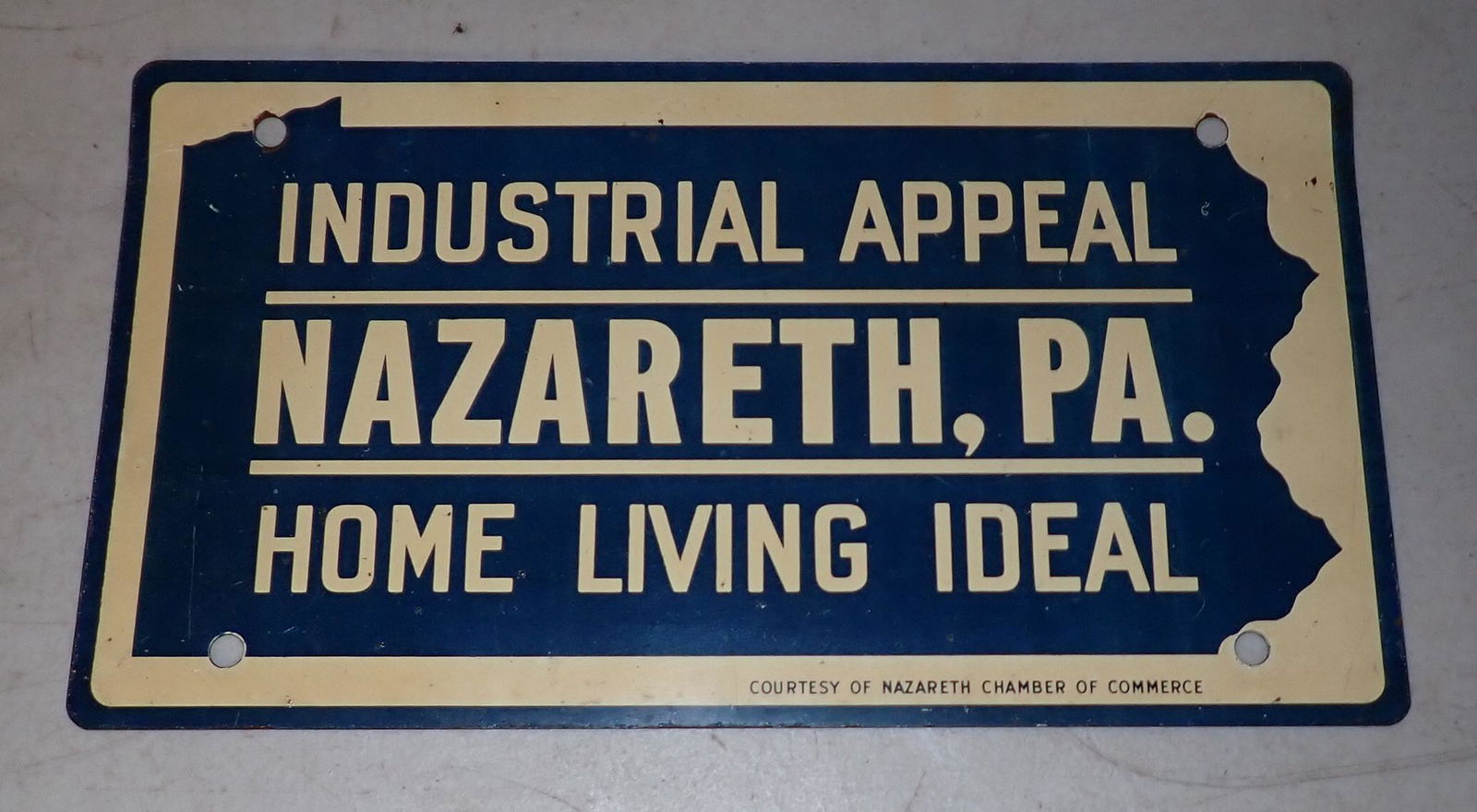 Nazareth PA Industrial Appeal License Plate / Sign (1 of 2)