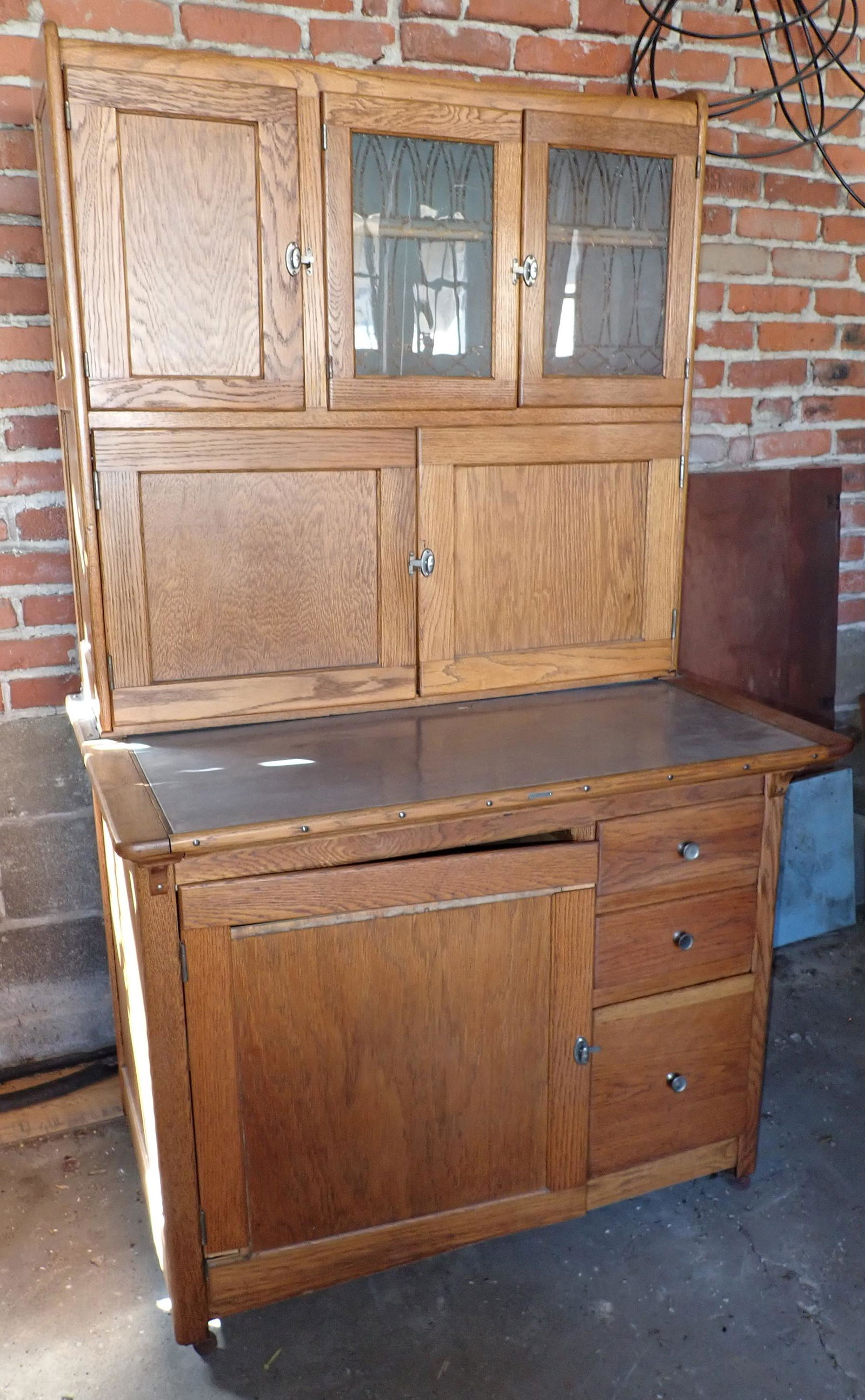 1900 Oak Hoosier Cabinet (1 of 13)