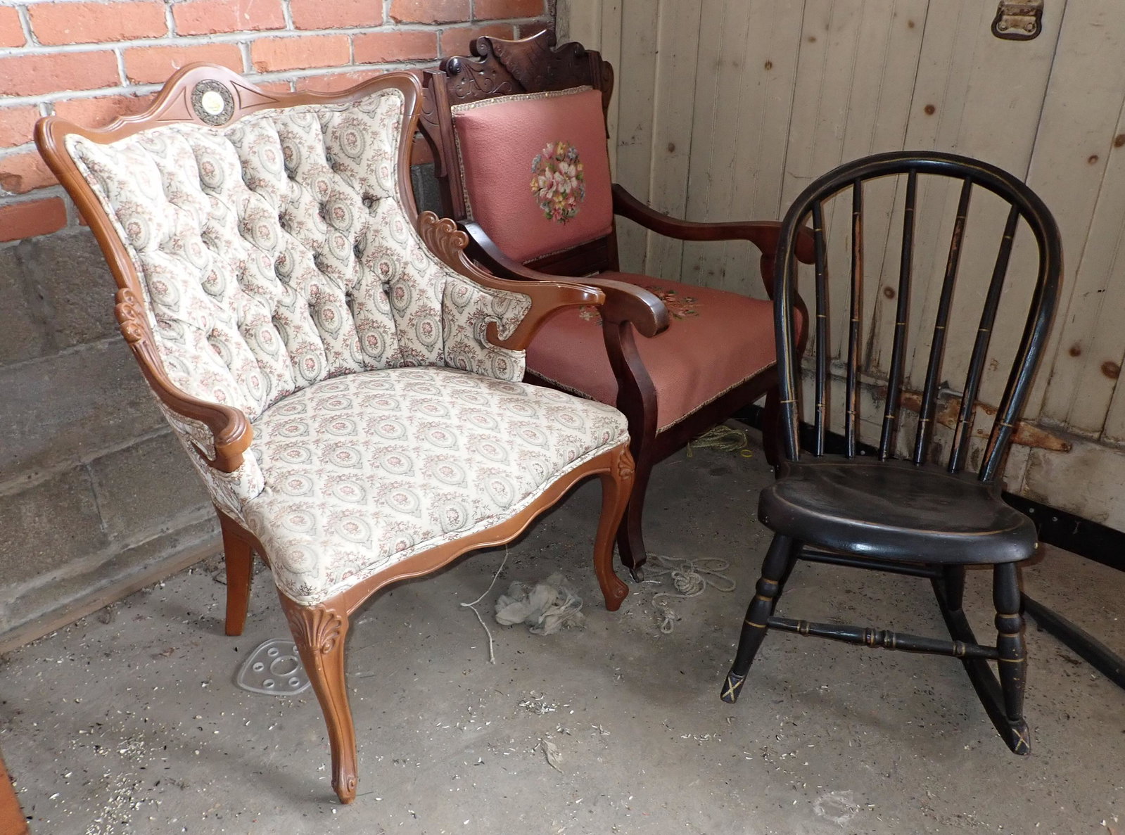 Chairs and Plank Seat Rocker: NO SHIPPING !
