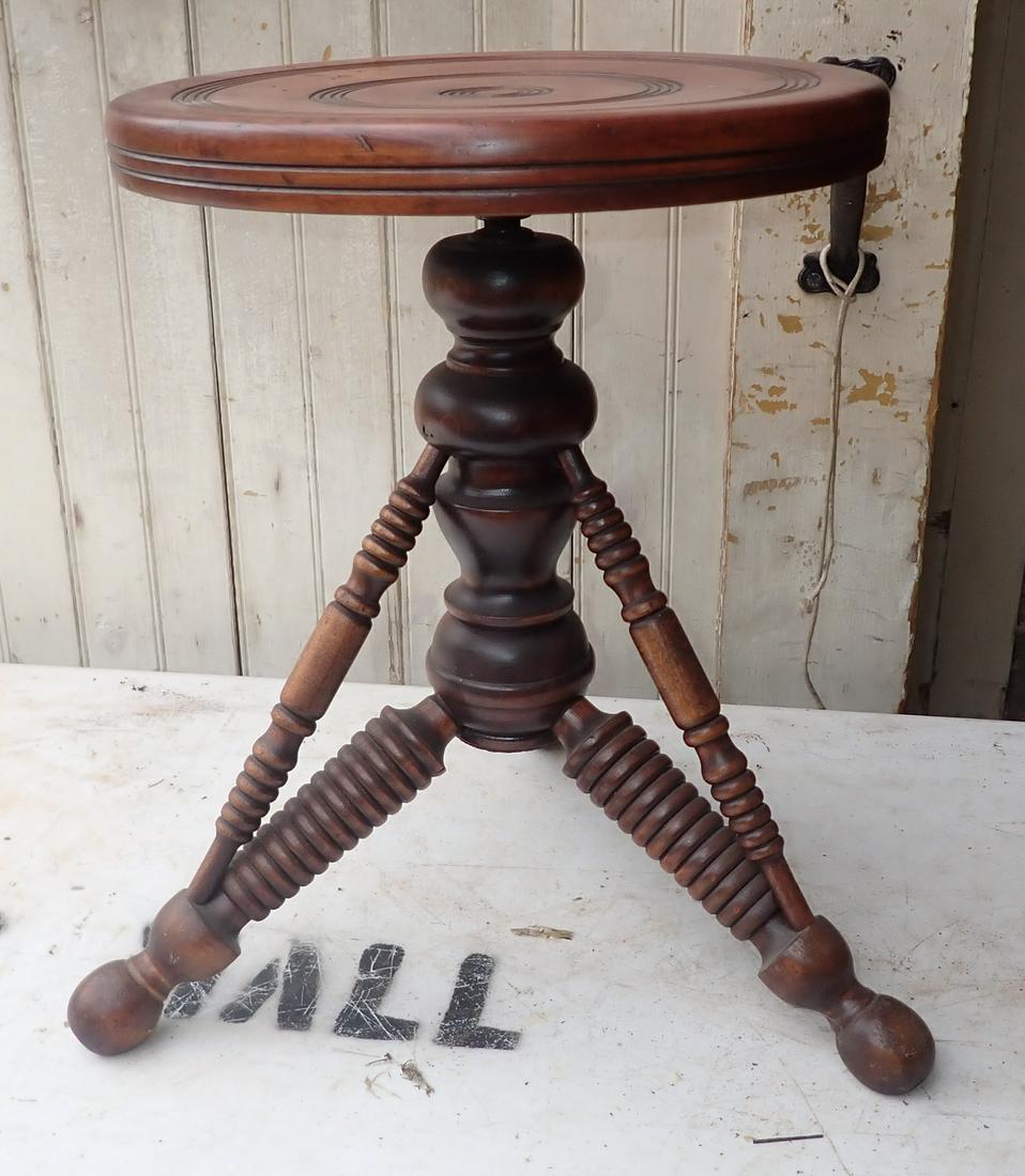 Tonk Piano Stool: Approx 13 5/8" in diameter and 18 1/2" tall ( as pictured). NO SHIPPING