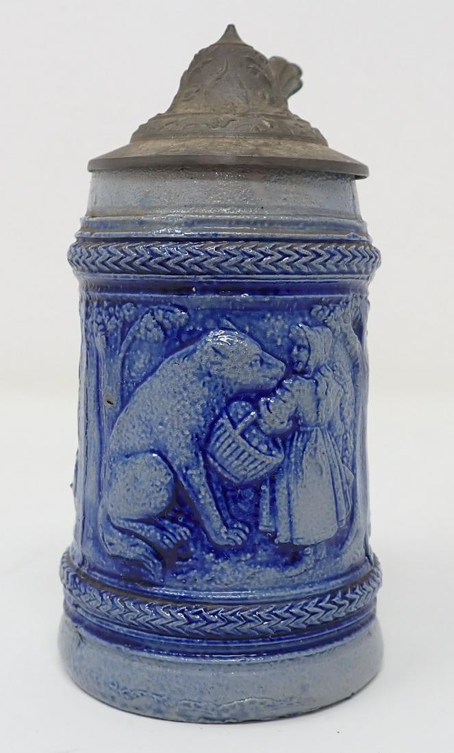 Stoneware Lidded Beer Stein (1 of 6)