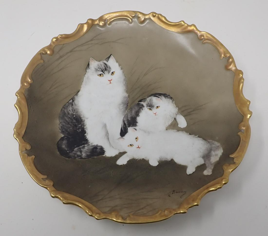 Blakeman & Henderson Limoges Cat Charger (1 of 4)